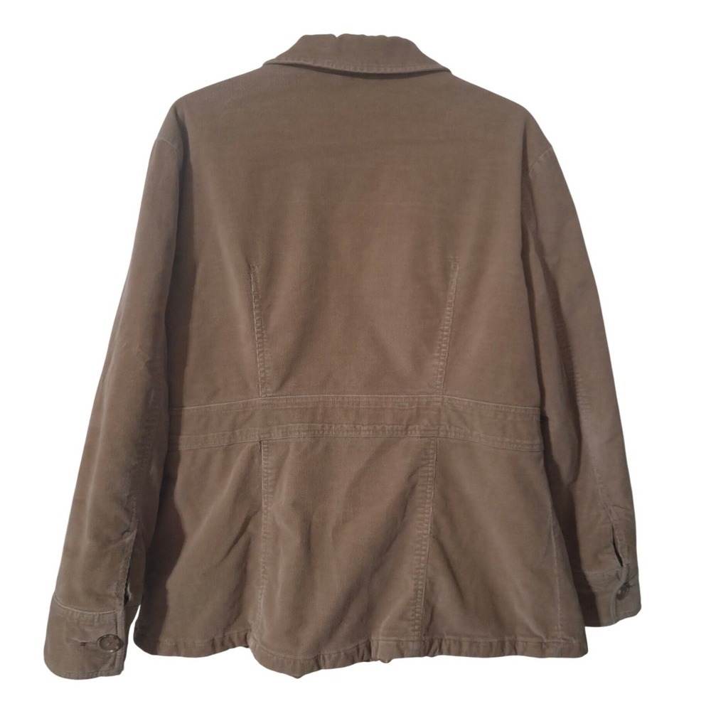 Cherokee Vintage Y2k Tan Corduroy Button Front Quilted Lined Jacket Size M - Picture 4 of 4